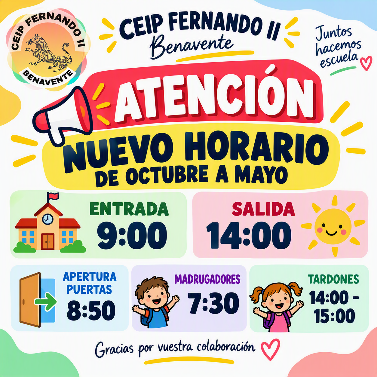 horario octubre